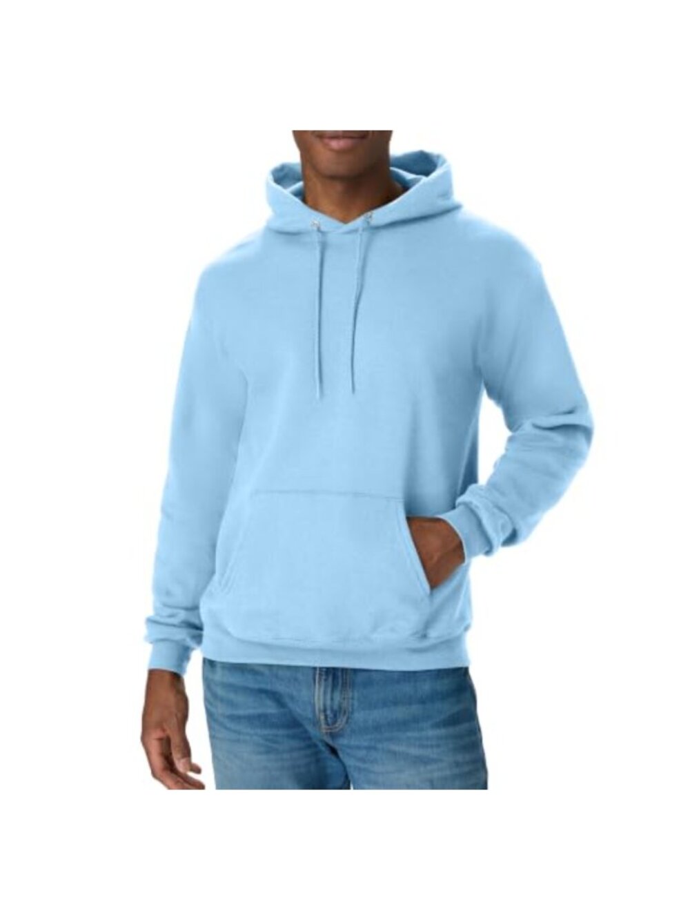 Mens Midweight Cotton Poly Fleece Pullover Hoodie Hooded Sweatshirt